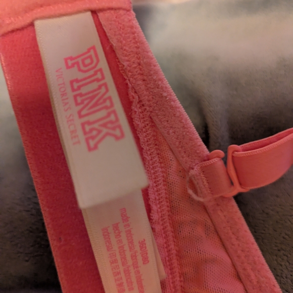 Victoria's Secret Pink Animal Print Lace Push Up Bra Size 36 D - Picture 7 of 7